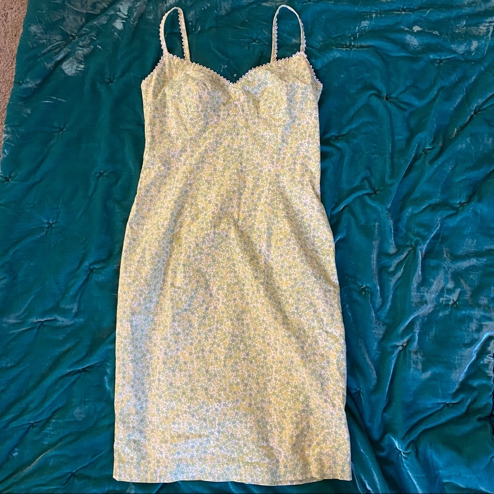 Green floral sundress size 6